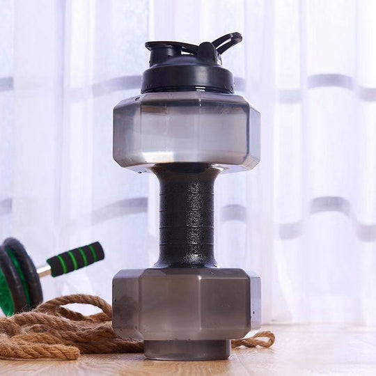 Dumbbell shaped water bottle