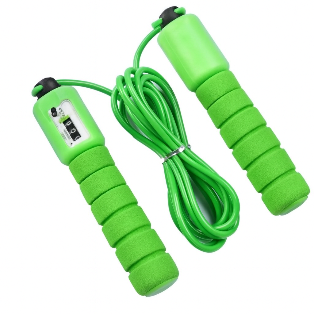 Adjustable red jump rope
