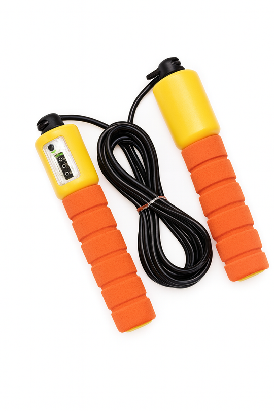 Adjustable red jump rope