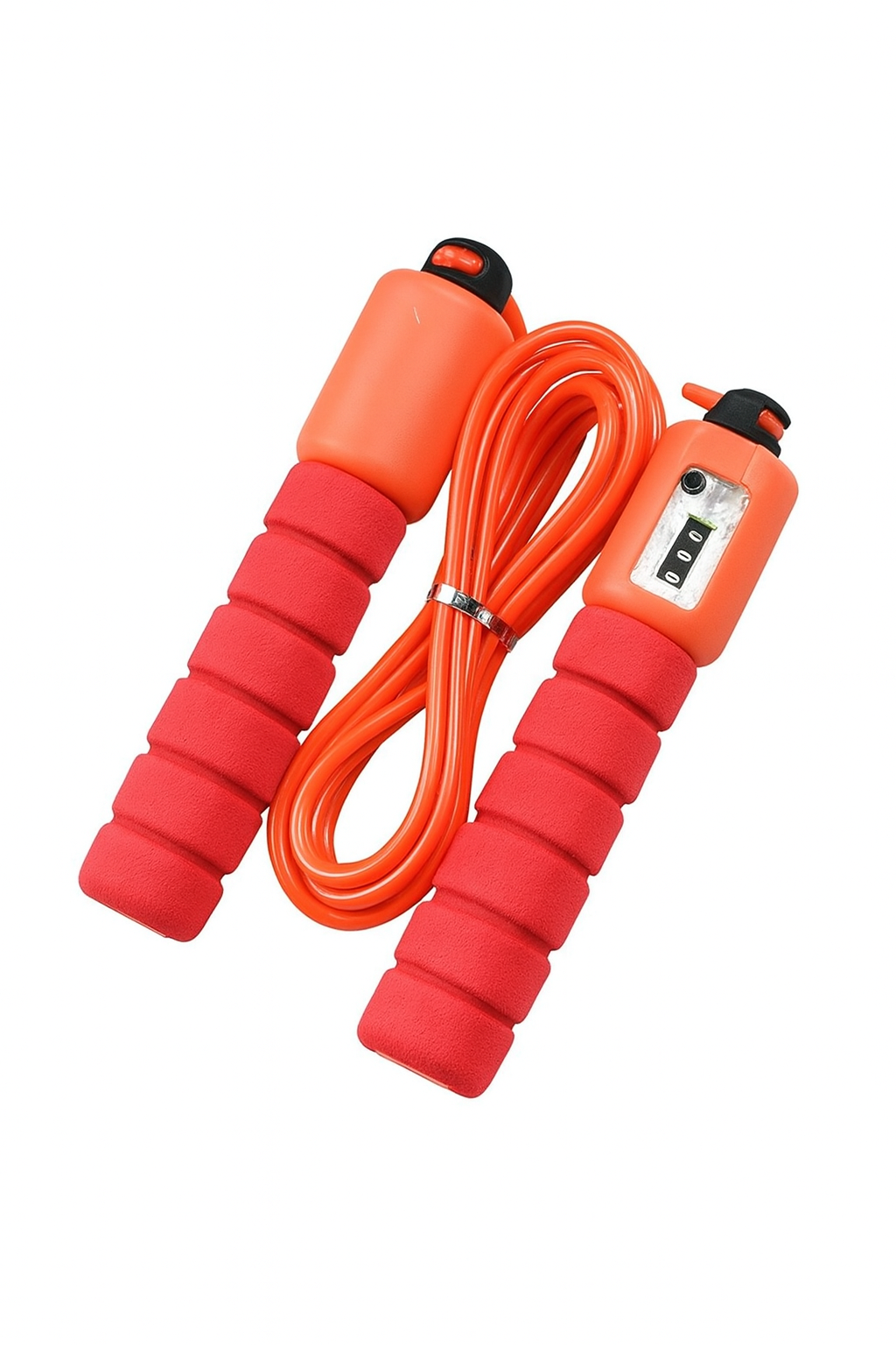 Adjustable red jump rope